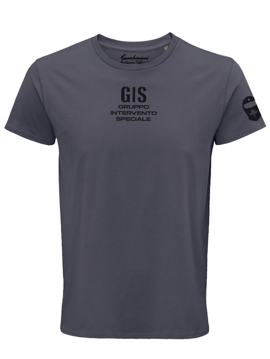 Gis T-shirt Antracite Stampe Flock 100co 2