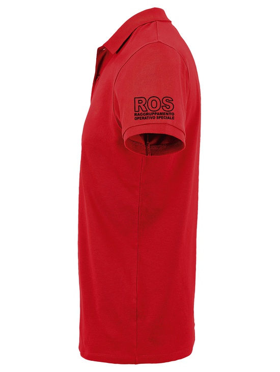 Ros Polo Piquet Rosso Stampe Flock 100c0 5