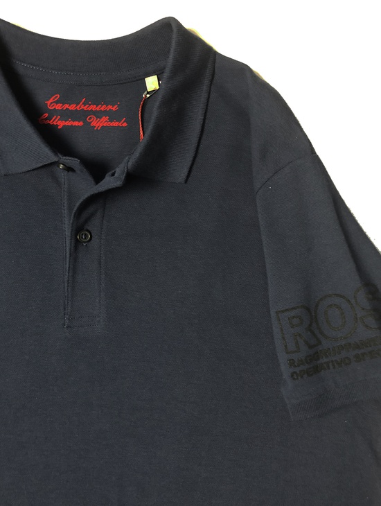 Ros Polo Piquet Blu Navy Stampe Flock 1