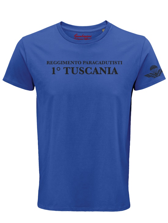 Tuscania T-shirt Royal Stampe Flock 100co 1