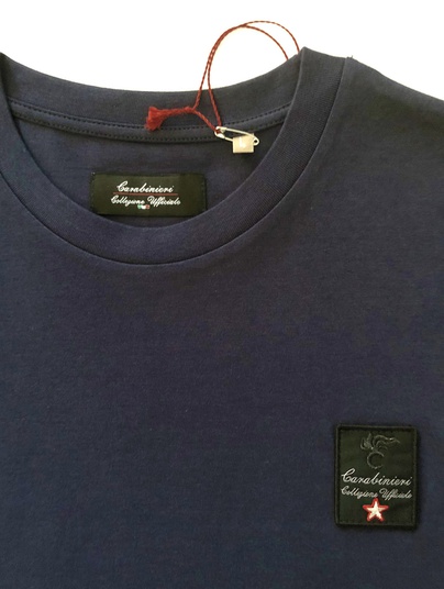 Coll.uff. T-shirt Blu Patch A Cuore