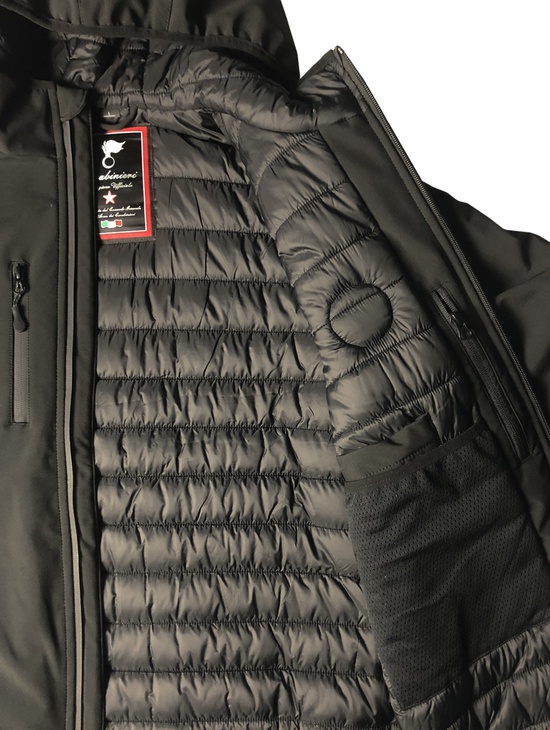 Gis Soft Shell Padded Jacket Nero Patch Ric. 2