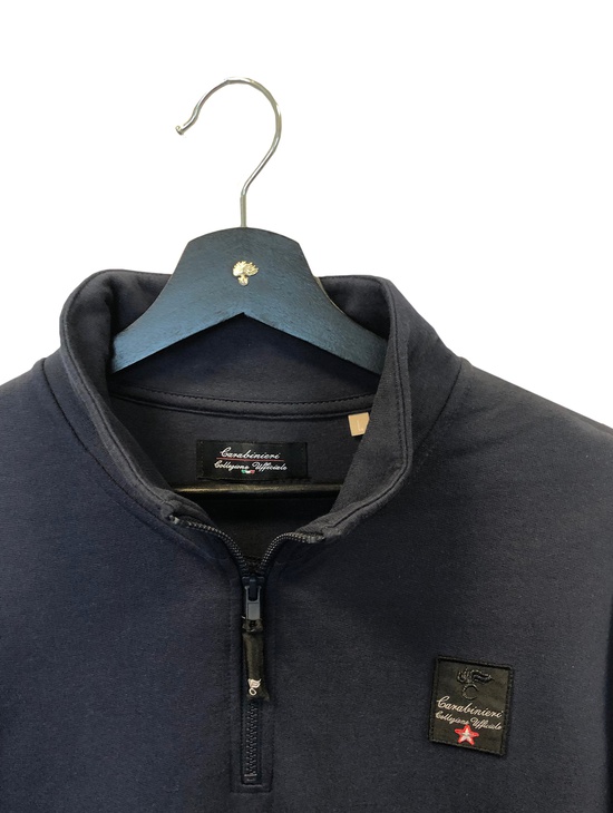 Collez.ufficiale Felpa Garzata Blu 1/2 Zip 2