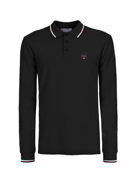 Polo Piquet M/l Coll.uff Italia Nero 