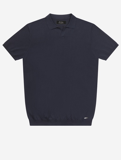 Polo M/c Rugby Knitted Blu