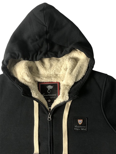 Forestale Felpa Cappuccio Sherpa Interno Finto Montone