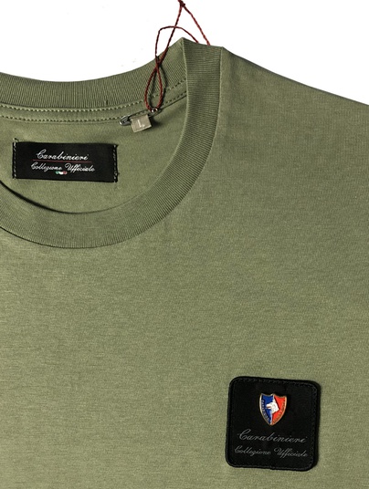 Cinofili T-shirt Kaki Patch Dist.metallo